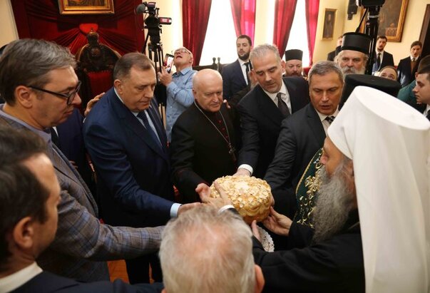 Nadbiskup Nemet na krsnoj slavi Patrijarha srpskog Porfirija