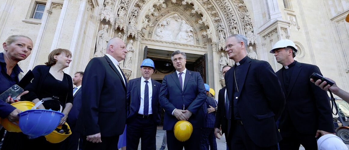 Nadbiskup Kutleša i premijer Plenković obišli zagrebačku katedralu