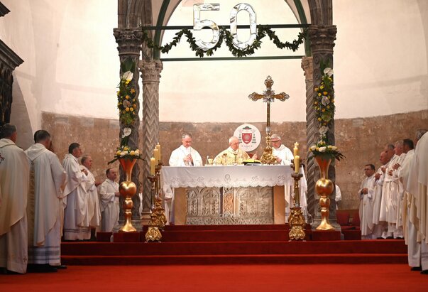 Proslava 50 godina svećeništva mons. Želimira Puljića u katedrali sv. Stošije u Zadru