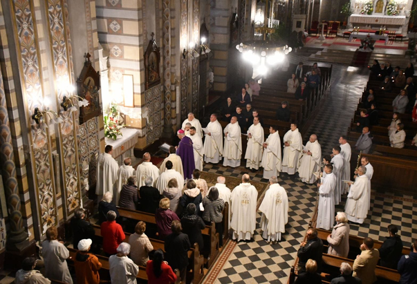 Obred preminuća svetog Franje kod franjevaca