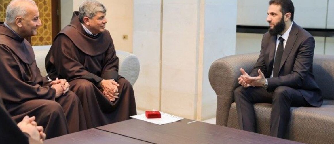 Vikar Kustodije Svete zemlje fra Ibrahim susreo se s vođom sirijskih pobunjenika al-Sharaanom
