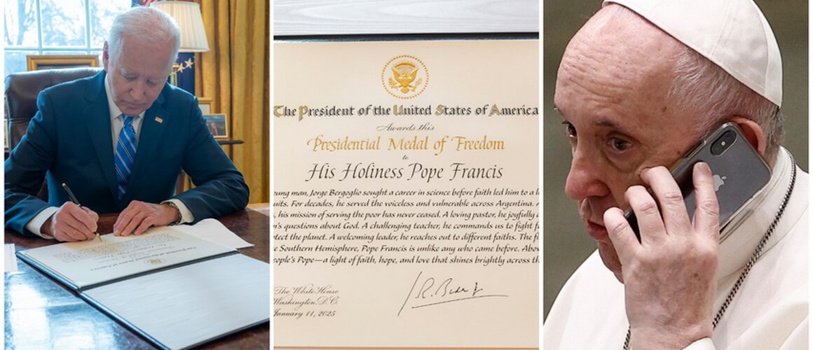 Joe Biden dodjelio papi Franji "Predsjedničku medalju slobode s odlikovanjem"