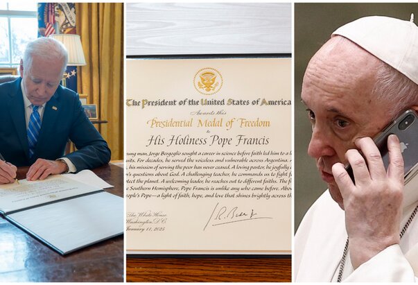 Joe Biden dodjelio papi Franji "Predsjedničku medalju slobode s odlikovanjem"