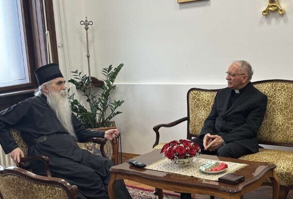 Susret biskupa Škvorčevića i bačkog mitropolita Irineja