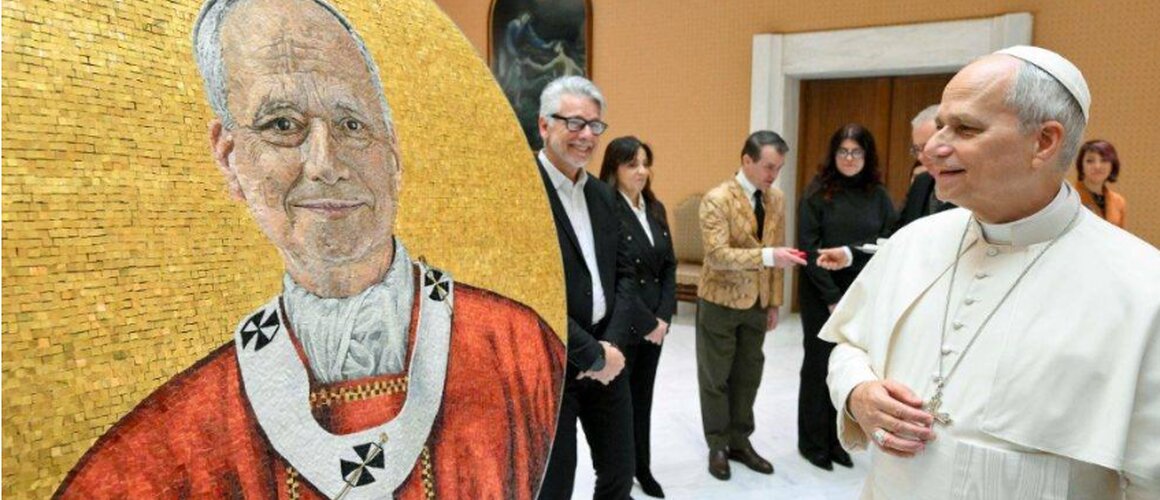 Papi Lavu XIV. predstavljen mozaik-portret za baziliku sv. Pavla izvan zidina