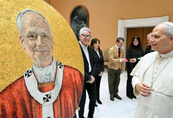 Papi Lavu XIV. predstavljen mozaik-portret za baziliku sv. Pavla izvan zidina